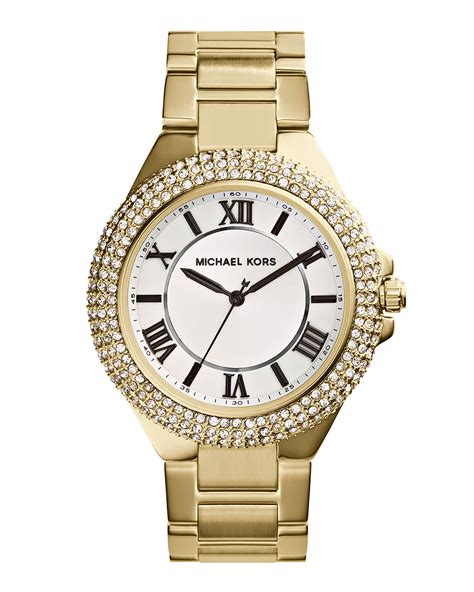 michael kors gold camille glitz watch|michael kors gold tone watch.